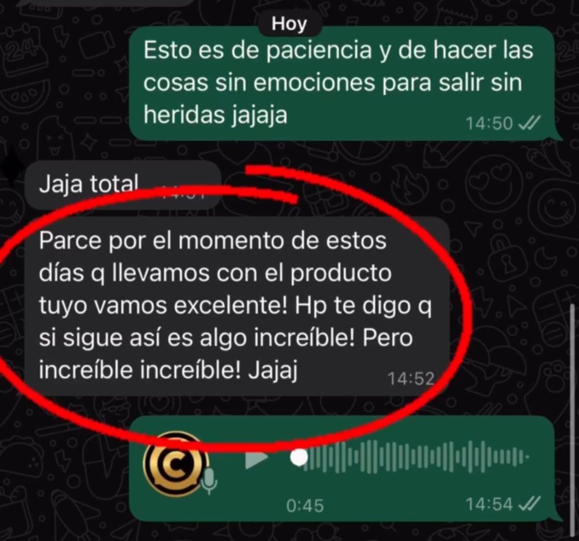 Testimonio de usuario 5